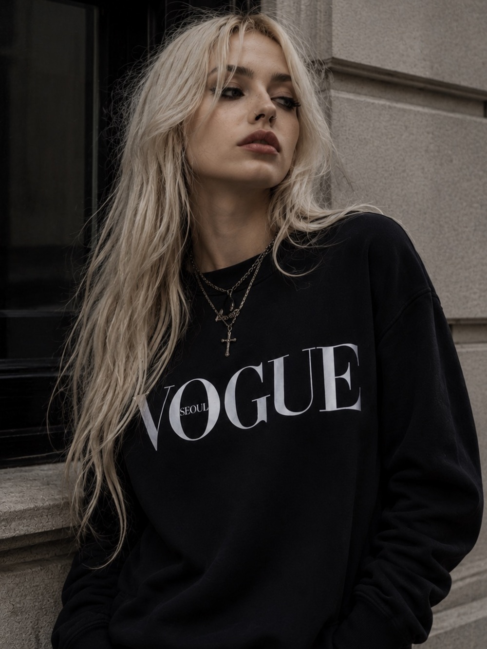 Rare 'VOGUE' Seoul Black Long Sleeve